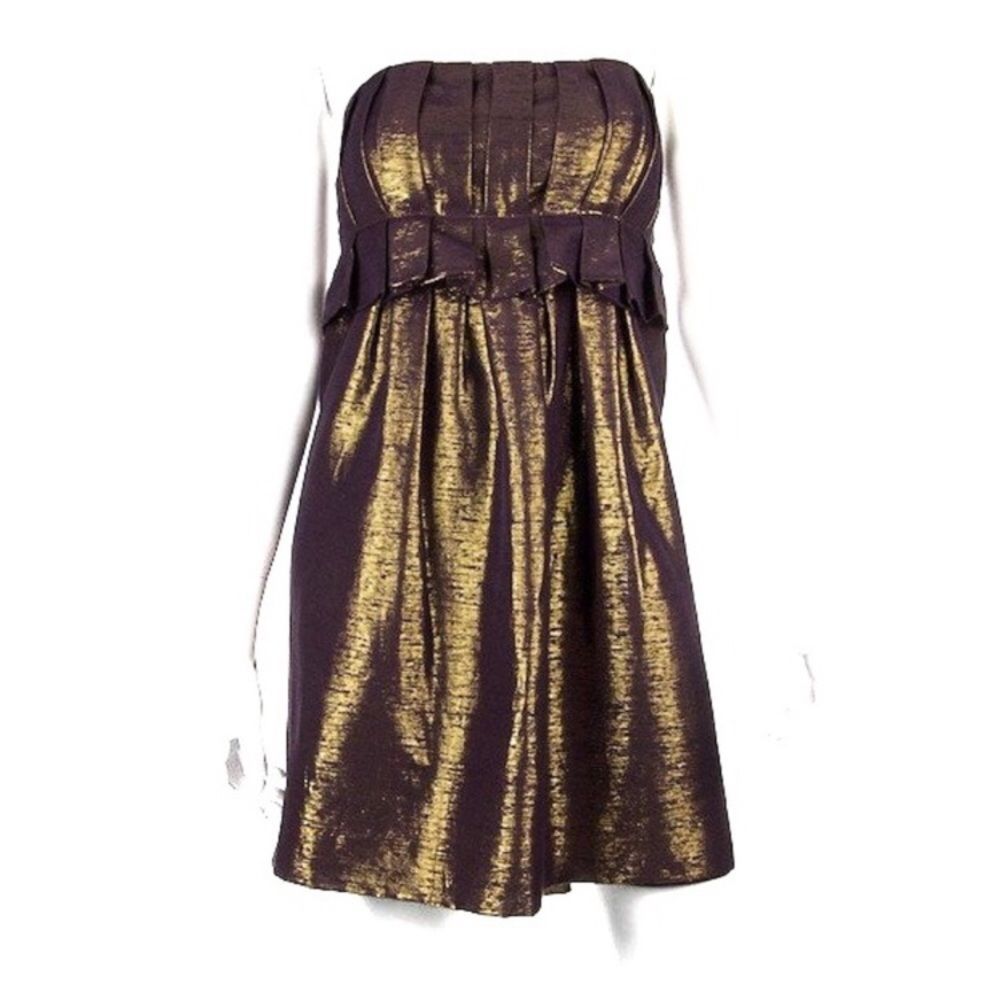 Vera wang lavender label strapless metallic dress